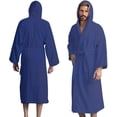 thumbnail image 1 of Men’s Hooded Bathrobe, 100% Cotton Terry Bathrobe, Spa Style Bath Robe, Absorbent Shower Robe, Lightweight Towel Bathrobes, 1 of 6