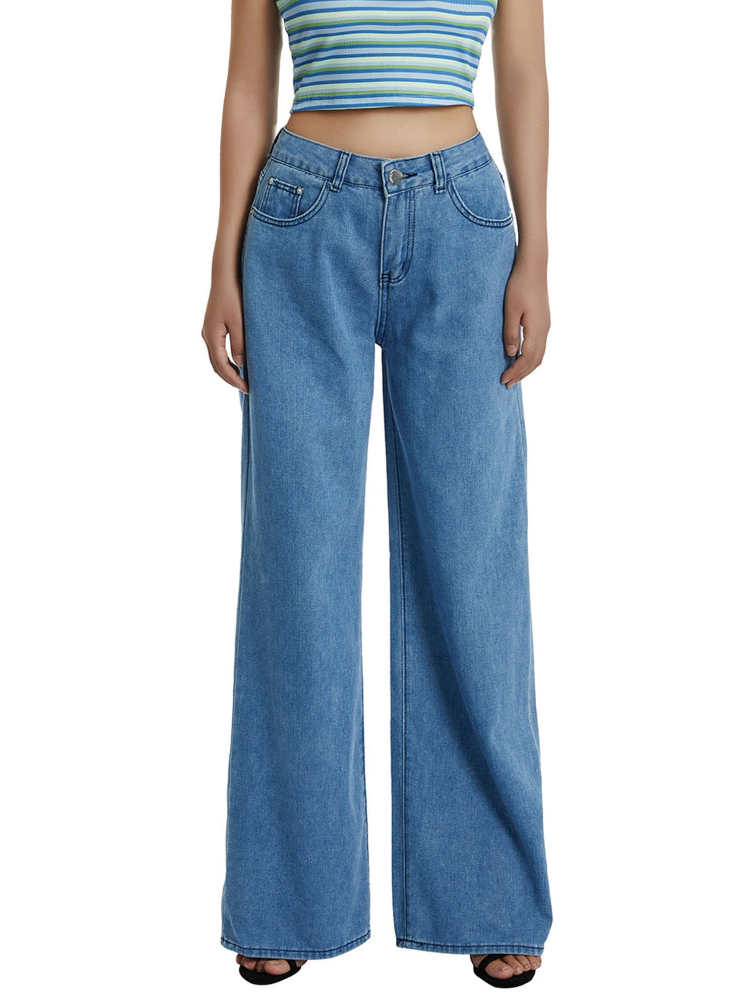 Jeans straight fit nero délavé