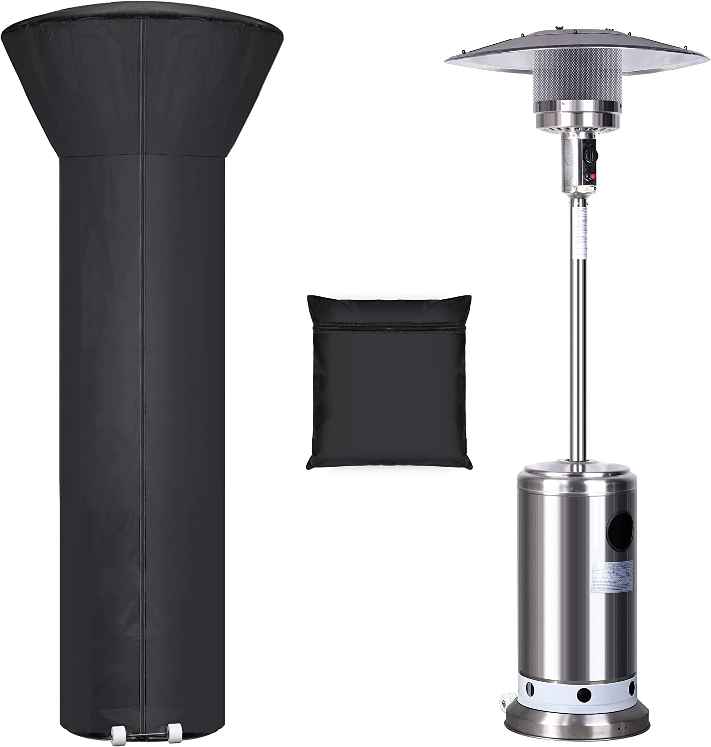 AZ Patio Heaters Table Top Glass Tube Patio Heater Cover in Black