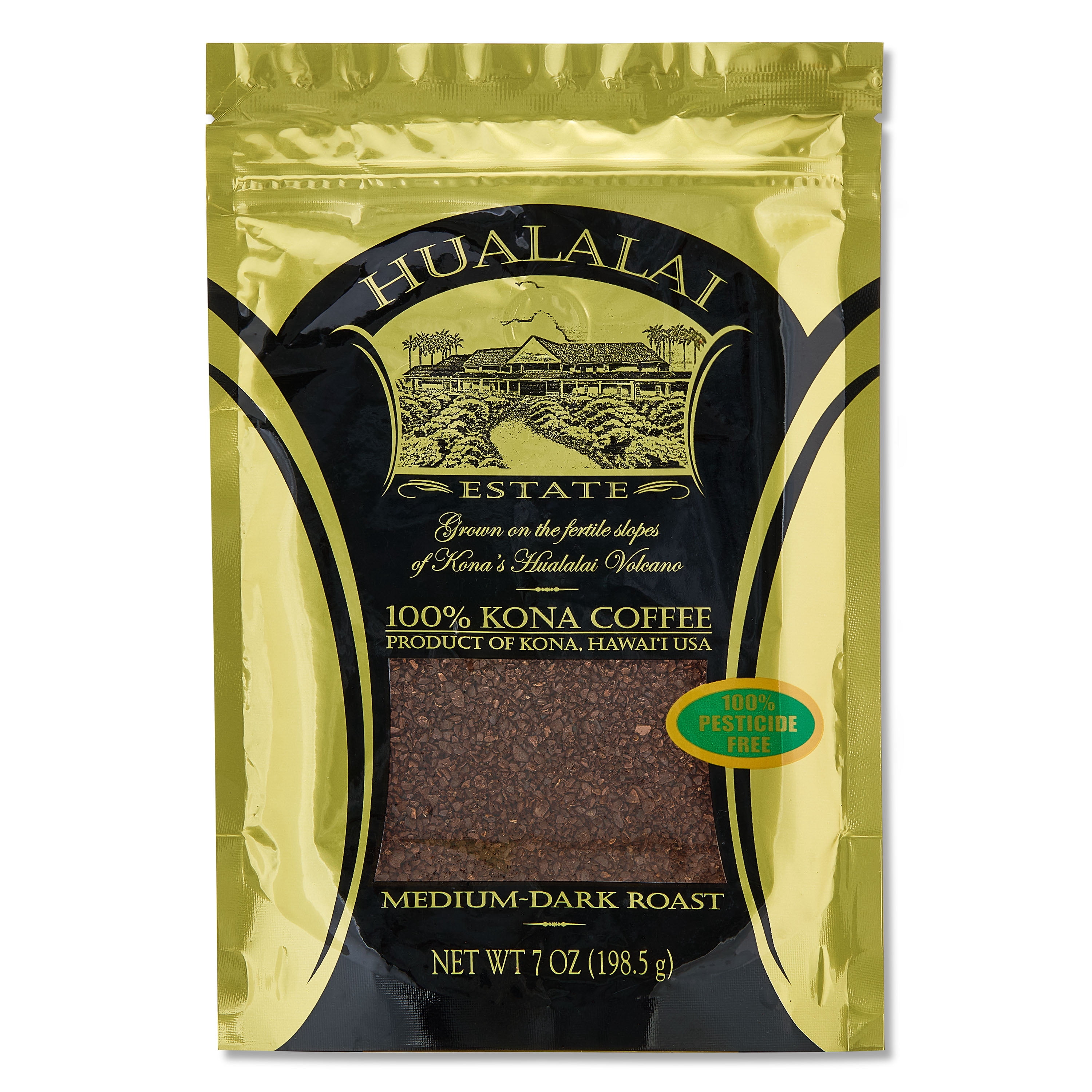 Hualalai Estate Coffee 100% Kona Coffee 7 oz Ground or Whole Bean