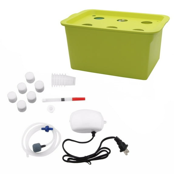 Huam Indoor 6 Holes Hydroponic System Soilless Cultivation Plant Nursery Box Grow Kit