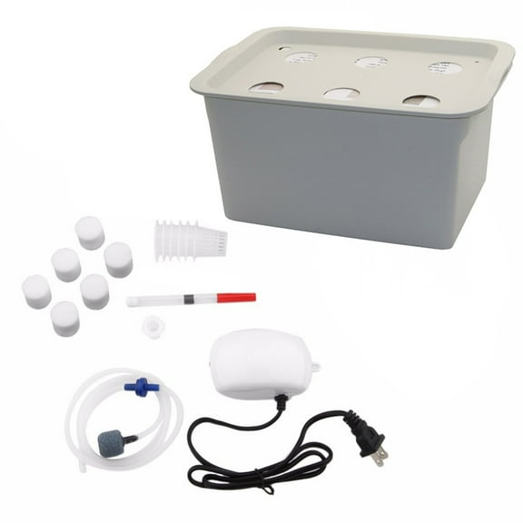 Huam Indoor 6 Holes Hydroponic System Soilless Cultivation Plant Nursery Box Grow Kit