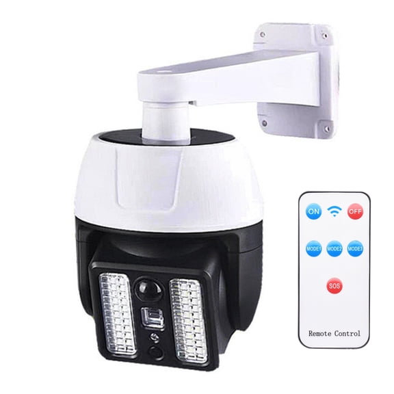 Huam Solar Lamp Wide Application Angle Adjustable Practical Fake Security Camera Landscape Wall LED Lamp