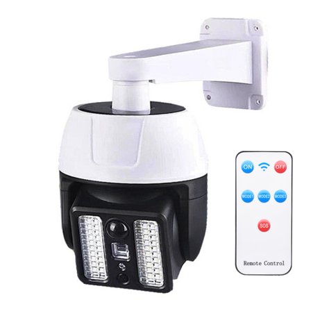 Huam Solar Lamp Wide Application Angle Adjustable Practical Fake Security Camera Landscape Wall LED Lamp