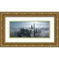thumbnail image 1 of Huang, Stan 18x10 Gold Ornate Wood Framed with Double Matting Museum Art Print Titled - Shanghai In The Fog From Above, 1 of 4