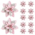 thumbnail image 1 of Huang Zhiwei 5/10pcs 14.5cm Christmas Flower Ornaments,Pink,Red,Gold,Glitter Artifical Flowers For Christmas Tree,Xmas Decoration For Home, 1 of 10