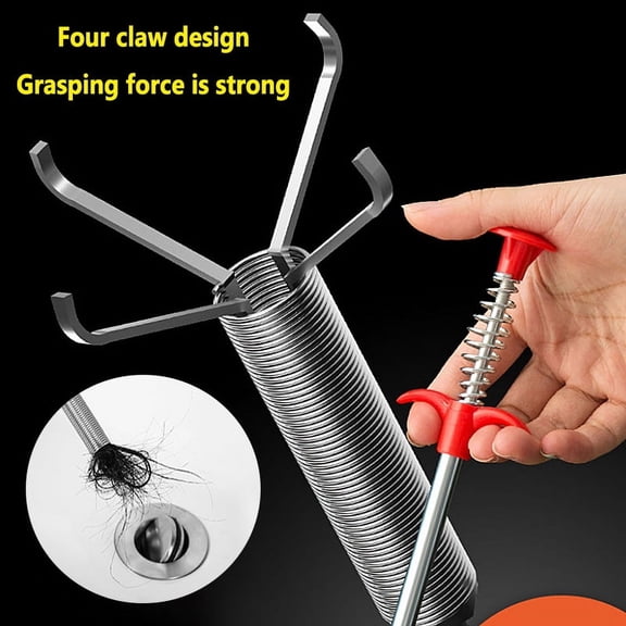 Huang Zhiwei 60cm Spring Pipe Dredging Tools, Drain Snake, Drain Cleaner Sticks Clog Remover Cleaning Household for KitchenBending sink tool