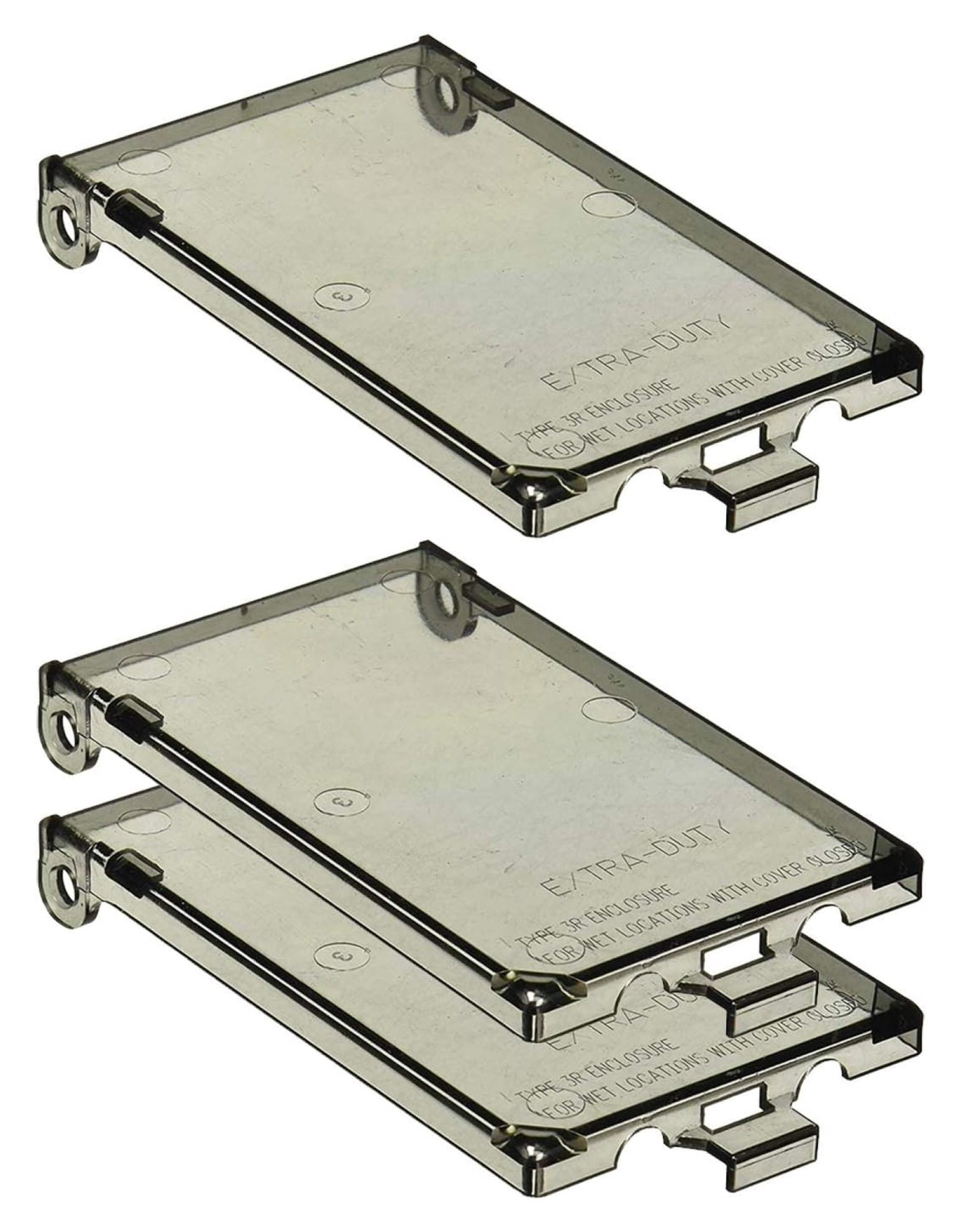 DBVC-1 1-Gang Vertical Outlet Box Replacement – Clear, Compatible With Arlington DBVR1C/DBVS1C/DBVM1C/60VC
