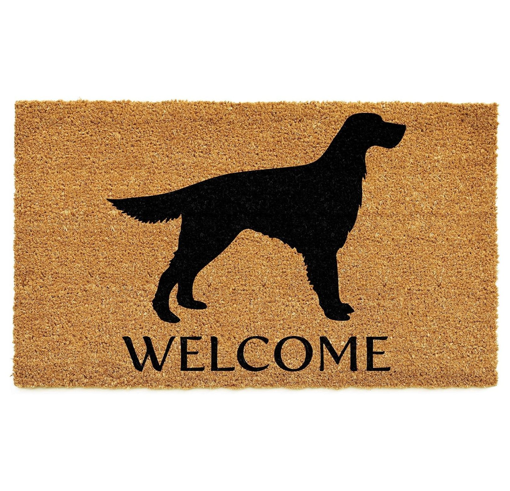 Huang zhong wen Irish Setter Doormat (Brown/Black, 17" x 29")