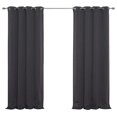 thumbnail image 1 of Huang zhong wen Premium Flame Retardant Thermal Insulated Fire Retardant Blackout Curtain - Antique Bronze Grommet Top - DK.Grey - 52" W x 84" L - (2 Panel), 1 of 9