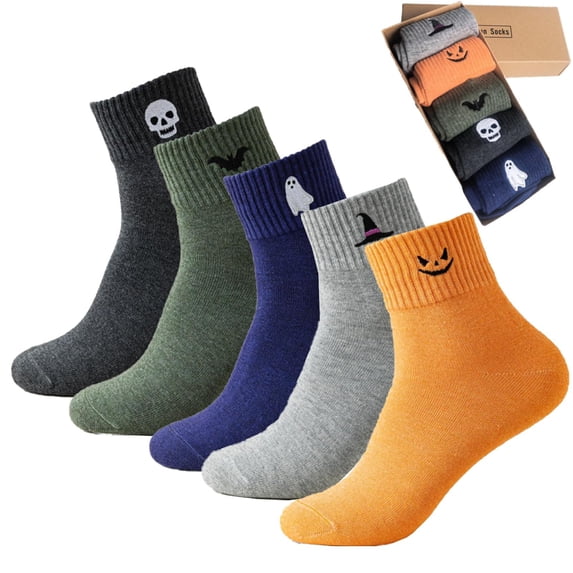 HuangHuanChen Ankle Socks for Women 5 Pairs Funny Novelty Crazy Cute Embroidered Pattern Ankle Sock Breathable Casual Socks Summer Daily Sports Wear Crew Socks for Women One Size