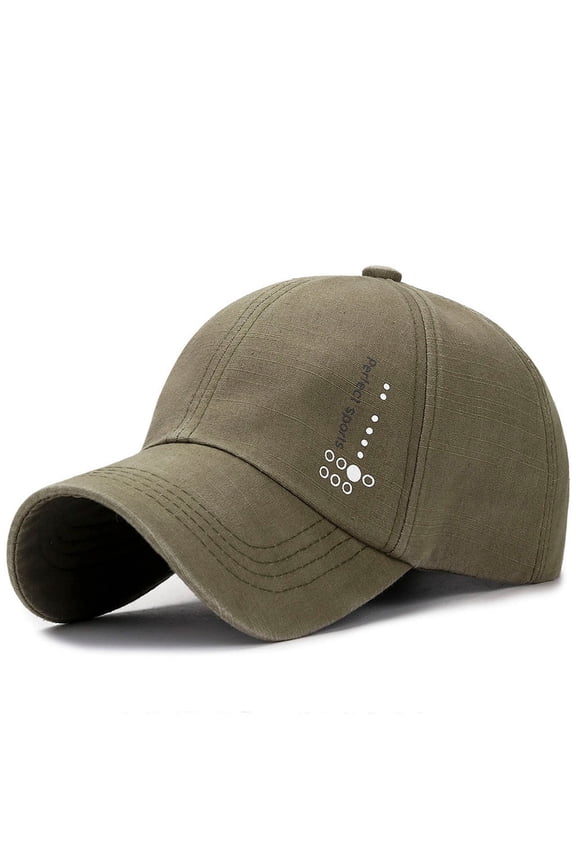 Baseball Cap for Women Men Washed Cap Casual Perfect for Sport Cotton Adjustable Streetwear Hip-hop Hat VisorGreen