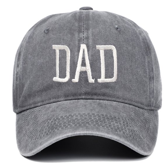 HuangHuanChen Baseball Caps for Men Women Dad Promoted To Dad Daddy Established Hats For Men Washed Distressed Baseball Cap Dad Embroidered Pigment Dyed Profile Cotton Cap Sun Hats for Women Grey