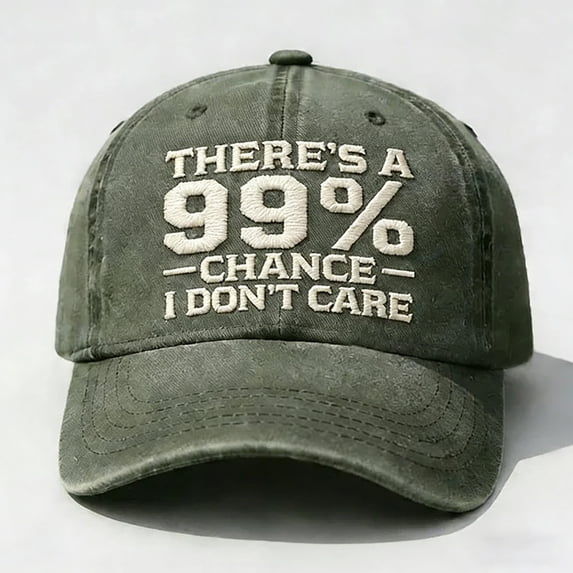 HuangHuanChen Baseball Caps for Men Women Embroidered Dad Hat Adjustable Distressed Embroidered I Don’t Care Cap Baseball Caps Sun Hats for Women Army Green