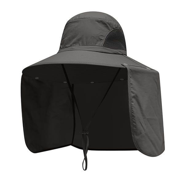 HuangHuanChen Bucket Hats for Women Summer Outdoor Wide Brim Sun Hat UPF50+ Fishing Hat with Neck Flap Breathable Adjustable Chin Strap Foldable UV Protection Sun Hats One Size
