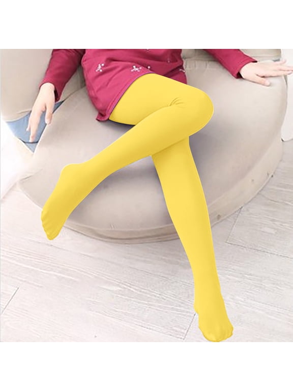 Candy Color Elastic Womens Tights Pantyhose Ballet Long Dance Leggings Hosiery Stockings Womens Pantyhose Tights Yellow