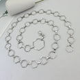 thumbnail image 1 of HuangHuanChen Chain Belts for Women Adjustable Metal Waist Chain Vintage Waistband Metal Waist Chain Belt Wide Gold Tassel Multilayer Belt Chains for Womens s Dresses Jeans Skirts 5Silver One Size, 1 of 4