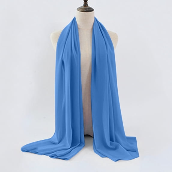HuangHuanChen Chiffon Scarf for Women Soft Solid Color Shawl Muslim Hijab Lightweight Breathable Fashion Scarves Sun-proof Shawls Wrap Scarf for Women