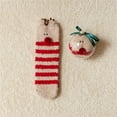 thumbnail image 1 of HuangHuanChen Christmas Fuzzy Socks For Women Warm Slipper Socks Winter Cozy Thick Cute Crew Sleep Comfy Fleece Christmas Socks Xmas Holiday Socks Multicolor, 1 of 5