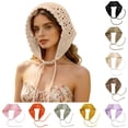 thumbnail image 1 of HuangHuanChen Crochet Knit Head Wrap for Women Boho Headbands Bandana Crochet Knit Hair Band Headband Hair Scarf Head Bands for Women Headwear Head Kerchief Grey One Size, 1 of 6