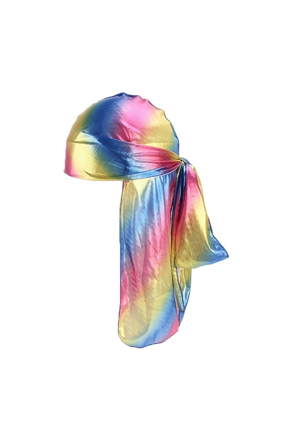 Head wrap for Men Women Tail Hat Metallic color Durag Baseball Caps Headwear Hip-hop Cape HatE