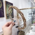 thumbnail image 1 of HuangHuanChen Headbands for Women Fashion Hair bands Thin Hair Hoops Crystal Headband Head Wrap Hair Band Fabric Hairbands with Tooth Non Slip Hairhoop Accesorries E One Size, 1 of 2