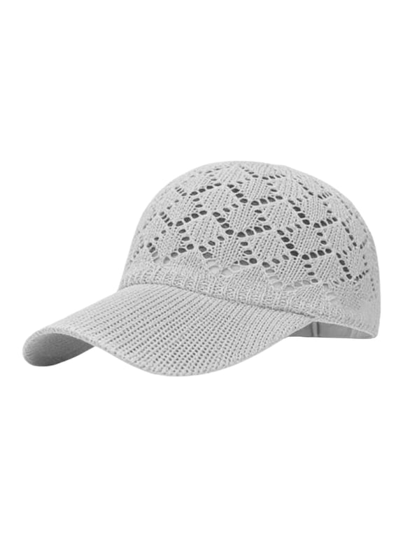 Baseball Cap Womens Mens Hollow Breathable Lightweight Sun Shading And Sunscreen Sun Hat Fashion Slim Face Casual Outdoor UV Protection Adjustable Trucker Hat Beige 2026 Sales Under $1