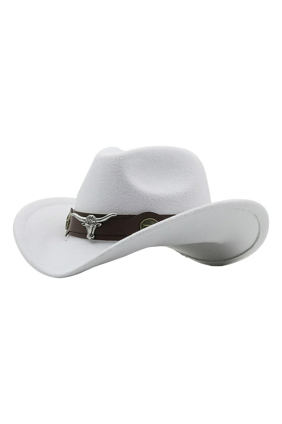 Men Hat Womens Woven Classic Cattleman Hat Outdoor cowboy Hat Men Baseball Caps White