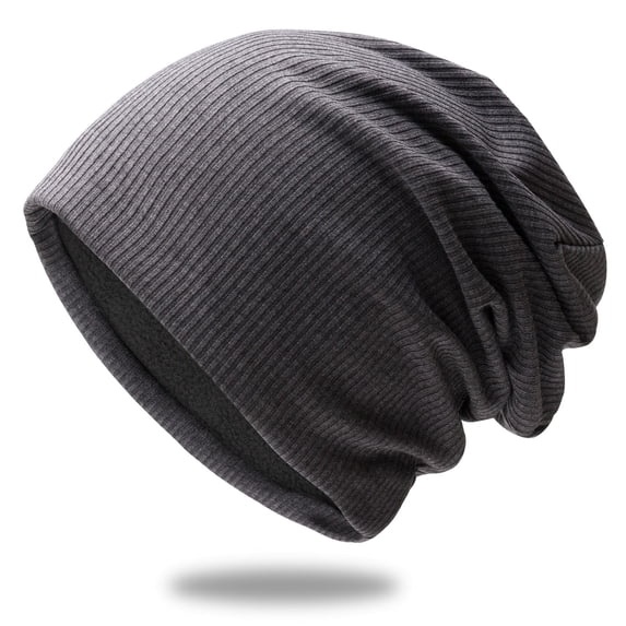 HuangHuanChen Men's And Women's Beanies Lightweight Beanie Solid Color Knitted Hats Soft Hat Streetwear Artistic OutfitsGrey