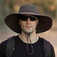thumbnail image 1 of HuangHuanChen Mens Bucket Hats for Sun Protection Mens Outdoor Sun Breathable Fisherman Cap Foldable Hat Fishing Hat UPF 50+ Sun Hat Bucket Hats for Safari Hiking Sun Hat for Men Coffee, 1 of 5