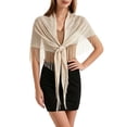 thumbnail image 1 of HuangHuanChen Shawl Wraps for Women With Fringe Triangel Tie Cape Scarf Glitter Hollow Out Soft Breathable Scarf Sheer Mesh Shawls and Wraps for Evening Dresses One Size, 1 of 7