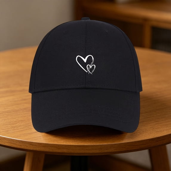 HuangHuanChen Sun Hats for Women for Women Dad Hat Adjustable Trucker Hats For Women Love Heart Printed Baseball Cap Baseball Caps for Women