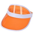 thumbnail image 1 of HuangHuanChen Sun Visor Hat for Women Men Tennis Beach Sport Sunshade Hat Clear Plastic Poker Visors Bicycle Sunhat HeadwearOrange, 1 of 1
