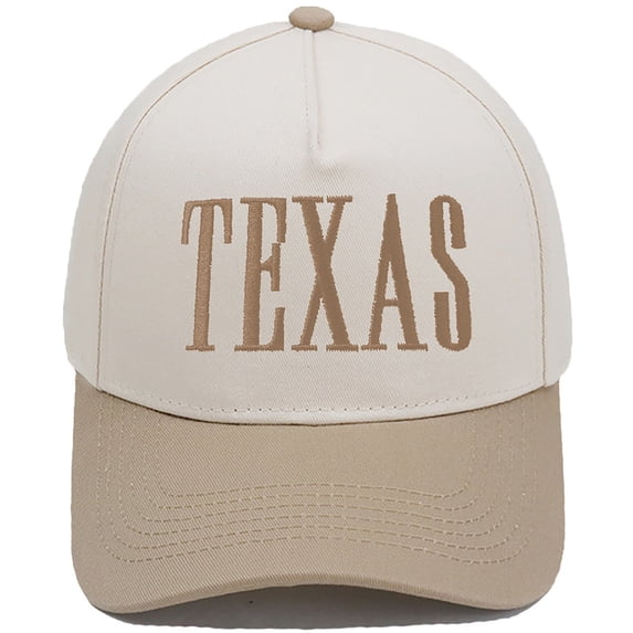 HuangHuanChen Trucker Hats Unisex Baseball Caps TEXAS Letter Embroidered Trucker Hat Collection Vintage Adjustable Snapback Baseball Hats for Men Women Khaki A