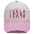 thumbnail image 1 of HuangHuanChen Trucker Hats Unisex Baseball Caps TEXAS Letter Embroidered Trucker Hat Collection Vintage Adjustable Snapback Baseball Hats for Men Women Pink A, 1 of 3