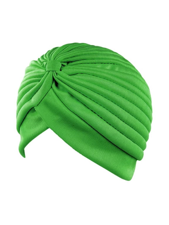 Turban Hat for Women Stretch Turbans Pleated Headwraps Head Hair Covers Solid Color Head Coverings For Women Sleeping Head Cap Head Wraps For Women