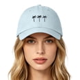 thumbnail image 1 of HuangHuanChen Unisex Baseball Hat for Women Men Daily Wear Three Coconut Trees Printed Low-Profile Washed Cotton Cap Soft Adjustable Sun Hats Baseball Caps Unisex Outdoor Blackish Green One Size, 1 of 3