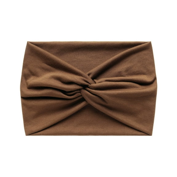 HuangHuanChen Women Fashion Headbands Casual Yoga Hairband Sports Elastic Headbands 18cm Coffee