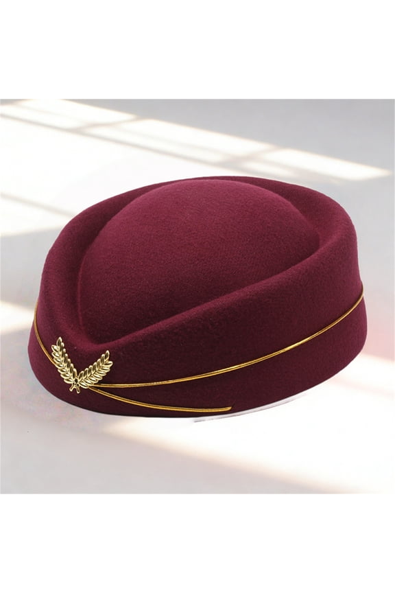 Women Flight Attendant Hat Plane Cap Stage Performance Women Ladies Cap Air Stewardess Cap Stewardess Uniform Plane Cap Accessories