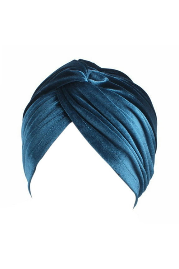 Women Hat Muslim Ruffle Cancer Hat Pearl Scarf Turban Head Wrap Cap Headbands Headscarf C