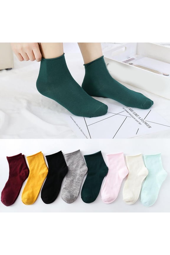 Women's Sports Socks Thick Candy Color Mid Cuff Tube High Cotton Socks Cotton Casual Calf Socks Cotton Crew Socks Soft Above Ankle Sock Grey One Size