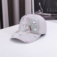 thumbnail image 1 of HuangHuanChen Womens Baseball Cap with Diamonds Adjustable Breathable Baseball Cap For Women Men Sequins Casual Sports Cap Hat Sun Hat Visor Snapback Dad Hat Grey One Size, 1 of 6