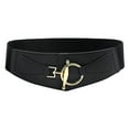 thumbnail image 1 of HuangHuanChen Womens Belt Fashion Wild Wide Waistband Elastic Stretch Dress Waist Belt Buckle Band Belts for Women One Size, 1 of 6