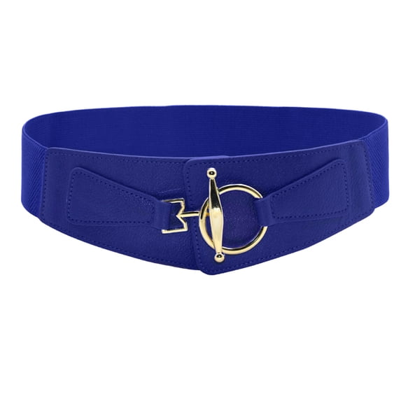 HuangHuanChen Womens Belt Fashion Wild Wide Waistband Elastic Stretch Dress Waist Belt Buckle Band Belts for Women One Size