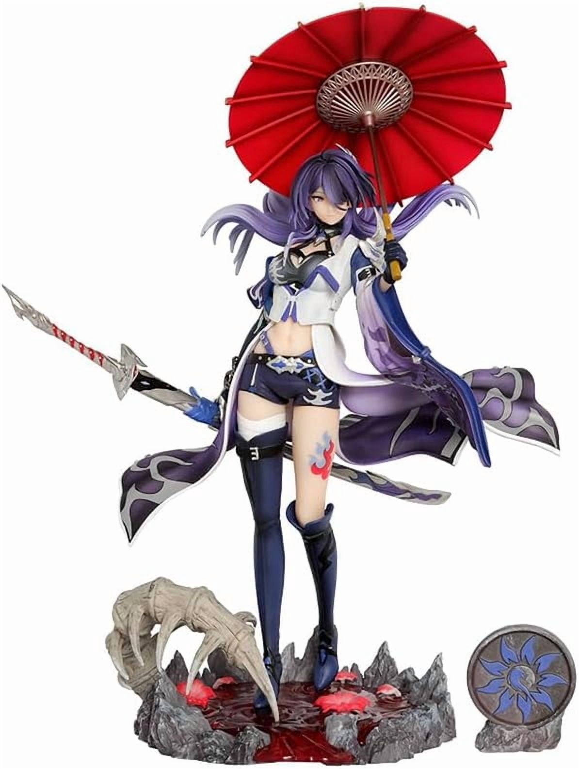 HuangQuan Figure Fighting Standing Raiden Bosenmori Mei Anime Figures 30cm/11.8inch PVC Character Action Model Figure Statue Ornament Gifts (b)