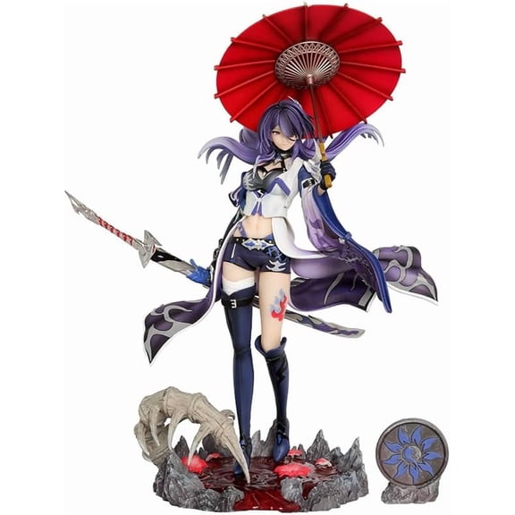 HuangQuan Figure Fighting Standing Raiden Bosenmori Mei Anime Figures 30cm/11.8inch PVC Character Action Model Figure Statue Ornament Gifts (b)