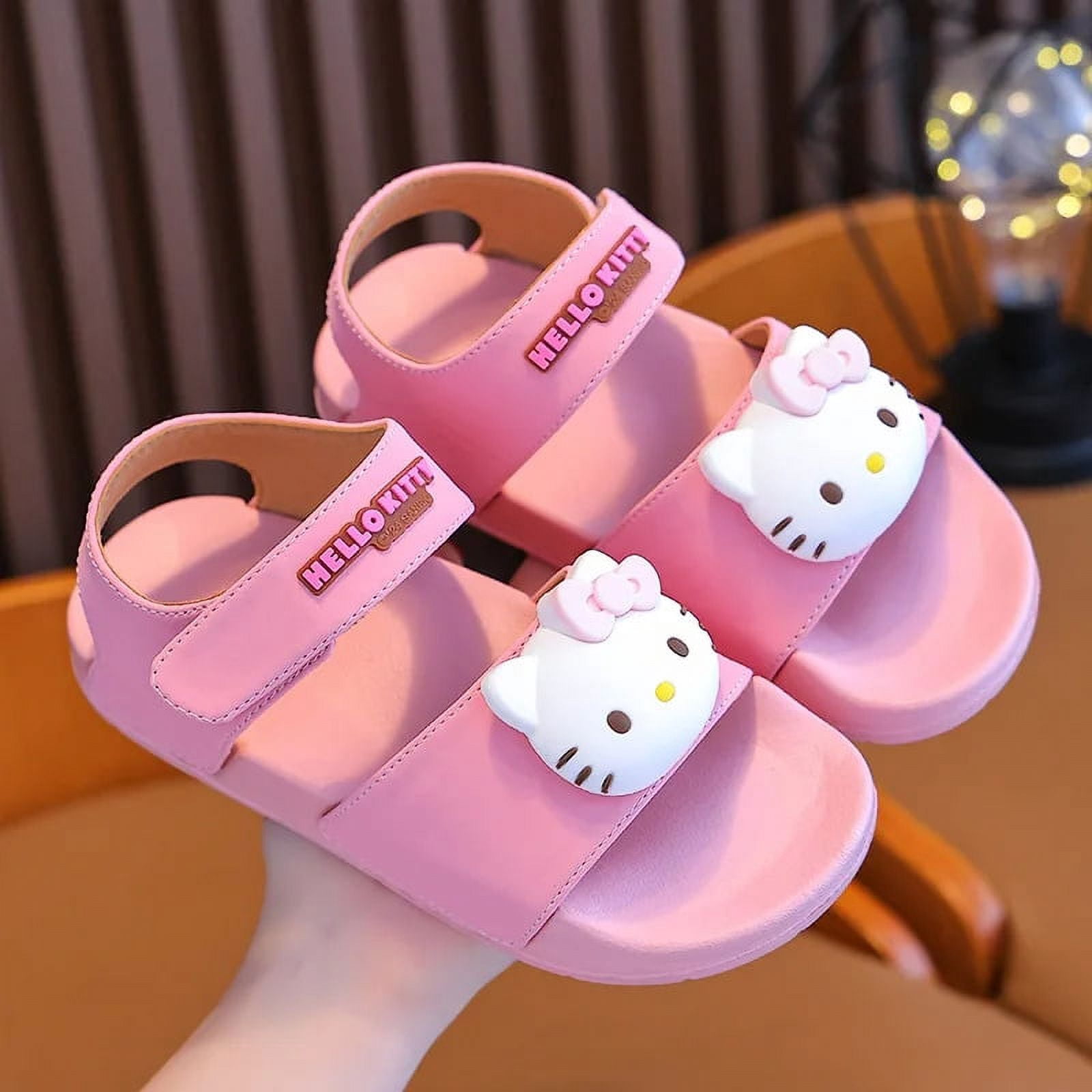 HuangShi 2024 Sanrio My Melody Children Sandals Kawaii Anime Kuromi