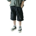 thumbnail image 1 of Huanglei 2025 Spring Summer New Boys' Trendy Cargo Shorts Lightweight Breathable Workwear Casual 5 Inch Shorts With Pockets Stylish Thin Fabric Loose Fit Outdoor Play Clothes Fo, 1 of 5