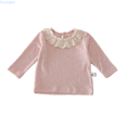 thumbnail image 1 of Huanglei Autumn Long Sleeve Girls Blouse With Floral Lace Collar Cute Ruffle Trim Top For Toddler Girls Soft Comfortable Daily Wear Kids Summer Tops 4-5 Years, 1 of 5