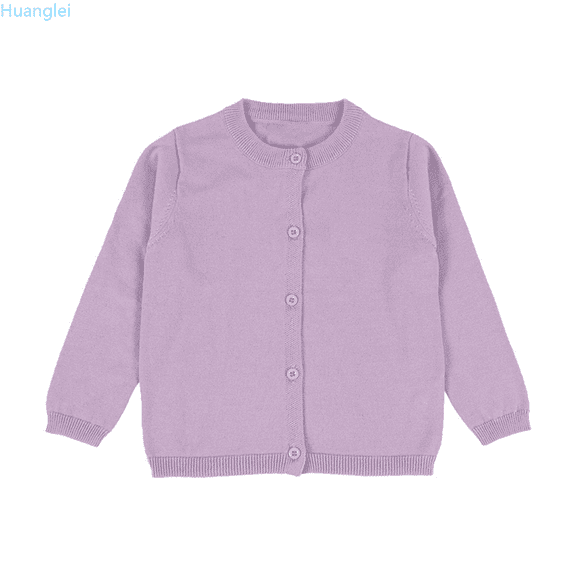 Huanglei Baby Kids Girls Cardigan Long Sleeve Kid Button Sweater Girl Crew Neck Cardigans Sweater Fall Sweaters Kids